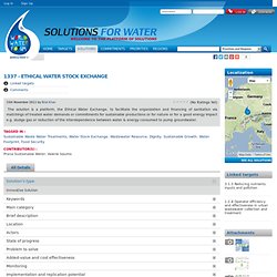 Solutions for Water platform