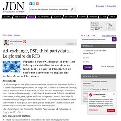 Ad-exchange, DSP, third party data... Le glossaire du RTB
