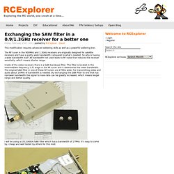 Exchanging the SAW filter in a 0.9/1.3GHz receiver for a better one