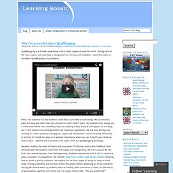 Why I’m so excited about QuadBlogging « Learning Mosaic