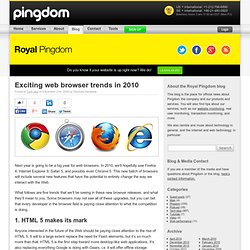 Exciting web browser trends in 2010