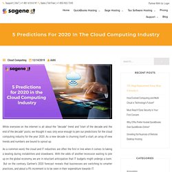 5 Predictions For 2020 In The Cloud Computing Industry