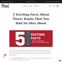 5 Exciting Facts About Power Banks - Pivoi