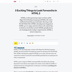 5 Exciting Things to Look Forward to in HTML 5 - ReadWriteWeb