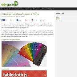 28 Exciting New jQuery Tutorials & Plugins