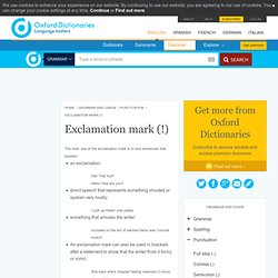 Exclamation mark (!)