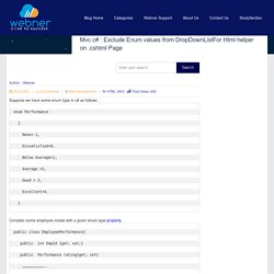 Mvc c# : Exclude Enum values from DropDownListFor Html helper