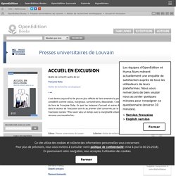 Accueil en exclusion - Presses universitaires de Louvain