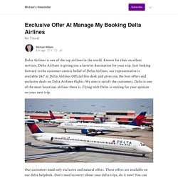 Exclusive Offer At Manage My Booking Delta Airlines