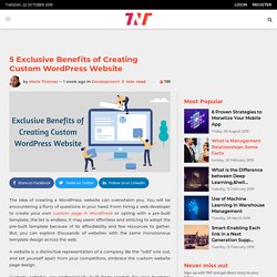 5 Exclusive Benefits of Creating Custom WordPress Website
