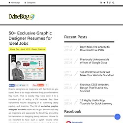 50+ Exclusive Graphic Designer Resumes for Ideal Jobs