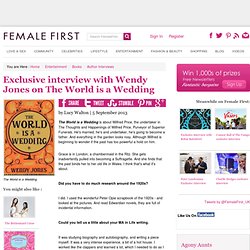 Exclusive interview with Wendy Jones on The World is a Wedding
