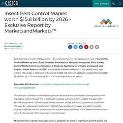 Insect Pest Control Market worth $15.8 billion by 2026 - Exclusive Report by MarketsandMarkets™