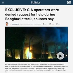 EXCLUSIVE: CIA operators were denied request for help during Benghazi attack, sources say