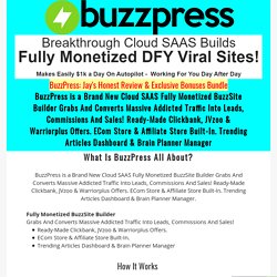 Fully Monetized BuzzSite Builder - [Get 50 percent off]