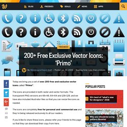200+ Free Exclusive Vector Icons: ‘Primo’