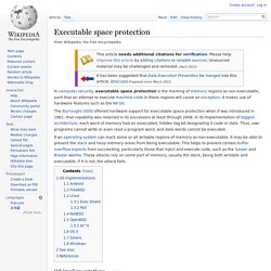 Executable space protection