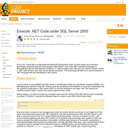 Execute .NET Code under SQL Server 2005
