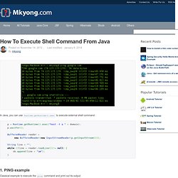 How to execute shell command from Java