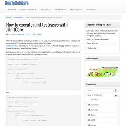 How to execute junit testcases with JUnitCore