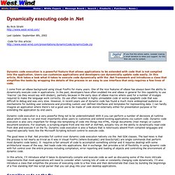 Executing Dynamic Code in .Net