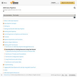 Executing Work on Existing Resources Using Task Runner - AWS Data Pipeline