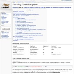 Executing External Programs