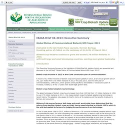 Executive Summary: Global Status of Commercialized Biotech/GM Crops: 2013 - ISAAA Brief 46-2013