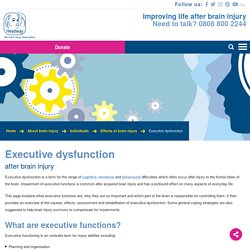 Executive dysfunction