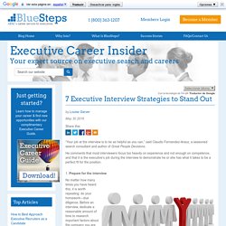Executive Interviews: How to Stand Out