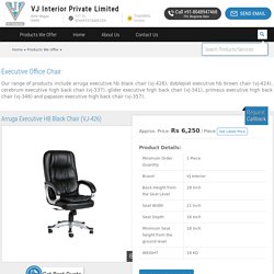 Executive Office Chair - Arruga Executive HB Black Chair (VJ-426) Manufacturer from Delhi