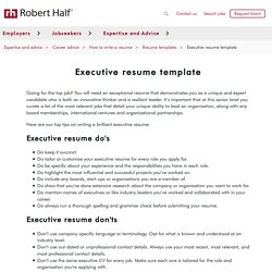 Executive resume template