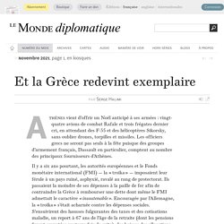 Et la Grèce redevint exemplaire, par Serge Halimi (Le Monde diplomatique, novembre 2021)