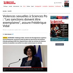 Violences sexuelles à Sciences Po : "Les sanctions doivent être exemplaires", assure Frédérique Vidal