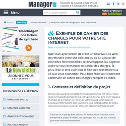 Exemple de cahier des charges pour votre site internet