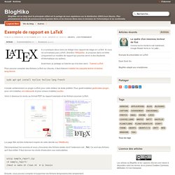 Exemple de rapport en LaTeX - BlogHiko