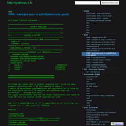 AWK - exemple pour la substitution (sub, gsub) -