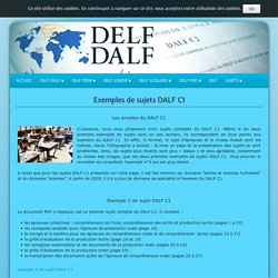 Exemples de sujets DALF C1