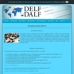 Exemples de sujets DALF C1