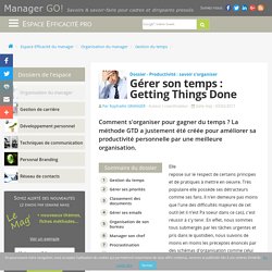 Méthode GTD : des cours, articles et exemples via Manager GO!