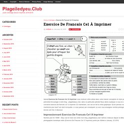 Exercice De Francais Ce1 À Imprimer - Plageiledyeu.Club