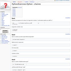 Python/Exercices Python - chaines - Support-Outils