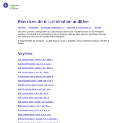 Exercices de discrimination auditive
