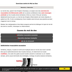 Mal de dos 15 exercices contre votre mal de dos