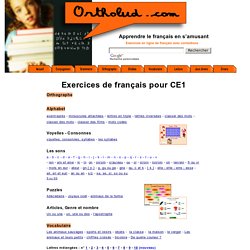 Exercices de français pour enfants de CE1 - 7 à 8 ans