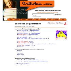 com, exercices de grammaire en ligne page 3