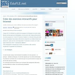 Créer des exercices interactifs pour Internet