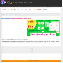 Exercices Maths GS Maternelle Grande Section Jeux Fiches PDF