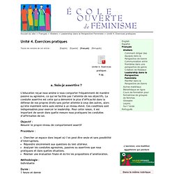 Unité 4. Exercices pratiques - Escuela abierta de feminismo
