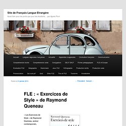 Exercices de Style de Raymond Queneau - FLESite de Français Langue Etrangère